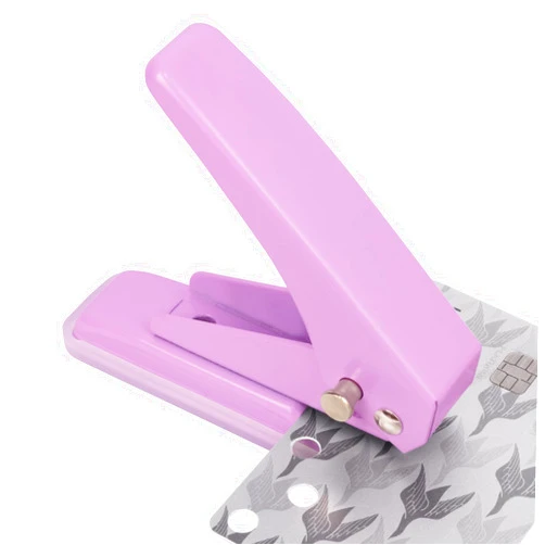 BienBion 1/4” Hole Puncher Single Hole Punch,Heavy Duty One Hole Punch with Non-Slip Removable Base,20 Sheet Paper Punch Capacity,Paper Punch for Crafts,ID Card,Paper,Chipboard (1 Pack,Purple)