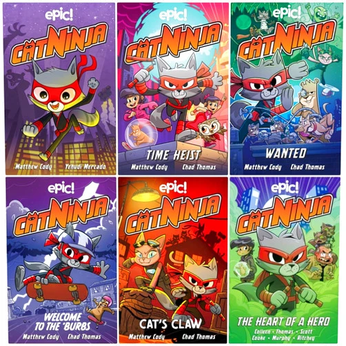 By Nick Murphy and Paul Ritchey Author: Marcie Colleen, Stephanie Cooke, Steven Scott (Author), Illustrator: Chad Thomas (Author) Cat Ninja Series 6 Books Set - Cat Ninja, Time Heist, Wanted, Welcome to the 'Burbs, Cat's Claw, Heart of a Hero