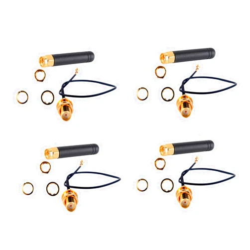 Geekstory 4 PCS 915MHz LoRa Antenna U.FL IPEX to SMA Connector Antenna for Lora Board ESP32 OLED CubeCell Board IOT