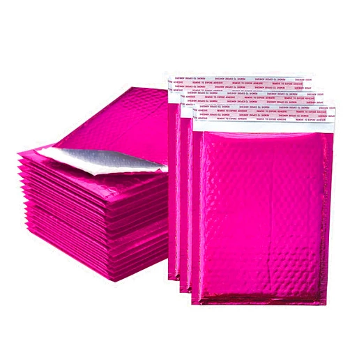 LadyBoss Lady Boss. Poly Mailers -6.5x9 inches | 250 Pcs Bulk | Shipping Envelopes | Metallic Pink Bubble Mailers for Shipping | Non-Padded Polymailers, Self Sealing Mailing Bags for Clothing, Bulk (Pink)