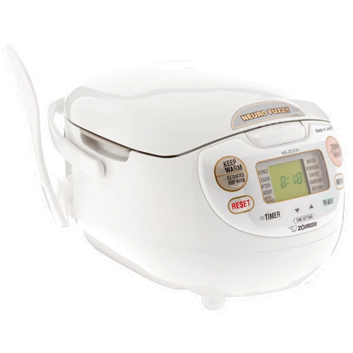 Zojirushi NS-ZCC10 5-1/2-Cup Neuro Fuzzy Rice Cooker and Warmer, Premium White