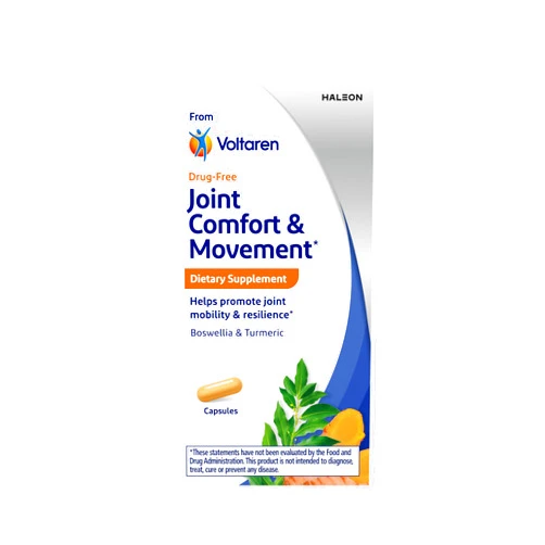 Voltaren Joint Comfort and Movement Dietary Supplement from Voltaren, with Boswellia and Turmeric for Joint Support, Movement and Flexibility – 30 Count Bottle