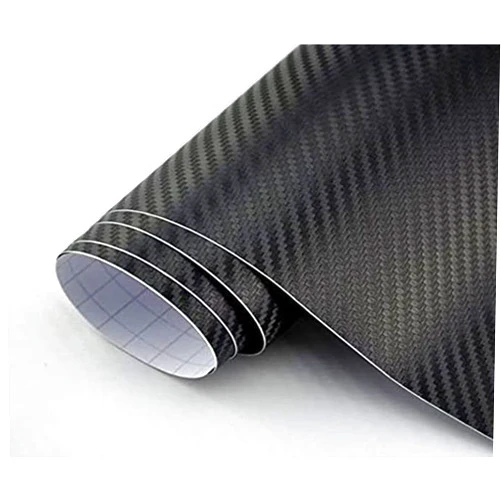 RockRose 3D Matte 3D Black Carbon Fiber Vinyl Wrap, Anti-Wrinkle, Air Release Automotive Bubble Wrap, Self Adhesive Car Vinyl Sticker DIY Decals 1FT x 10FT
