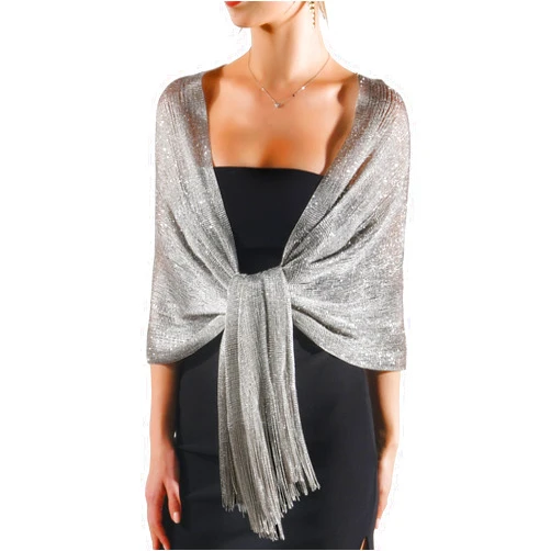 FURTALK Shawl Wraps for Women Silver Shawls and Wraps for Evening Dresses Wedding Party