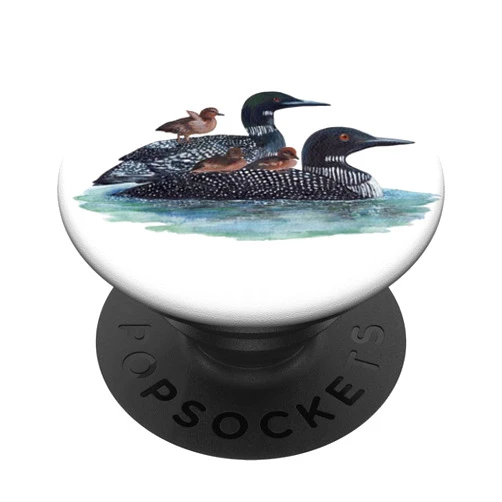 Bird Artwork For Bird Lover Bird Watching By TTF Common Loon Canadian Loon Bird Watching Lover Bird Birding PopSockets Standard PopGrip