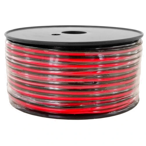 GS Power Pure Copper 20 AWG (American Wire Gauge) 100 ft Red & 100ft Black Bonded Zip Cord Power Speaker Cable for Car Audio Home Stereo LED Light (Also in 50 & 200ft Roll)