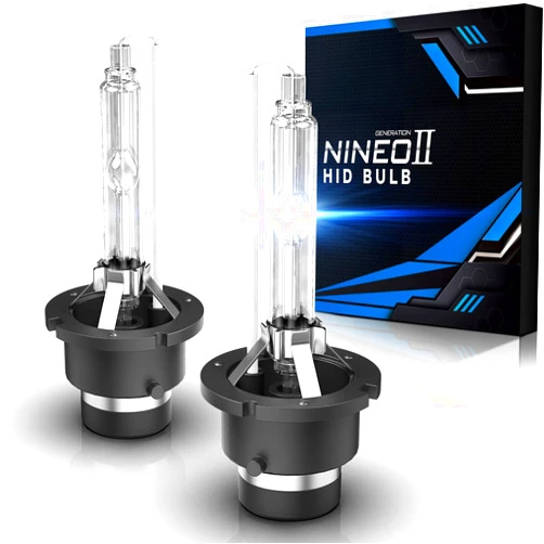 NINEO D2S HID Bulbs, 6500K Cool White, 35W High/Low Beam 85122 66040 66240 66240CBI Replacement Bulbs- Pack of 2