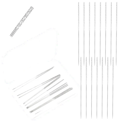 Mabor Snag Repair Needle Repair Knits and Woven Tool Snag Nab it Tool, Mabor 15Pcs Leather Craft Sewing Stitching Needle with Case for Woven Knitted Cloth Garments Drapes Snag Repair Tool