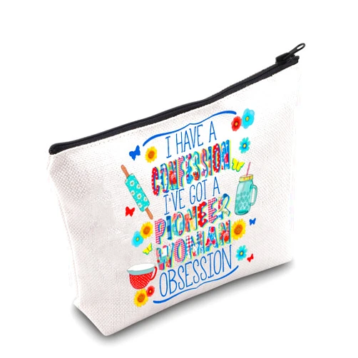 WZMPA Pioneer Woman Cosmetic Bag Cooking Lover Gift I Have A Confession I've Got A Pioneer Woman Obsession Zipper Bag (Have A Confession)