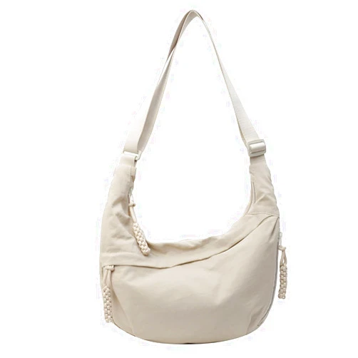 Sanxiner Crescent Bag for Women Men Nylon Crossbody Bags Multi-Pocket Sling Bag Roomy Hobo Bags Moon Bag Slouchy Dumpling Bag