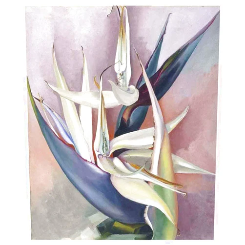 Yhh-dtx-nvv 《White Bird of Paradise》by Georgia O'keeffe Canvas Prints Wall Art Paintings Pictures Canvas for Living Room Bedroom and Home Office Wall Decor Posters(Unframed,（85x102cm） 33x40inch)