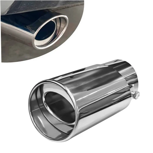 MLAHUIER Stainless Steel Exhaust Tip, Car Straight-type Exhaust Tailpipe,Inlet 2.5