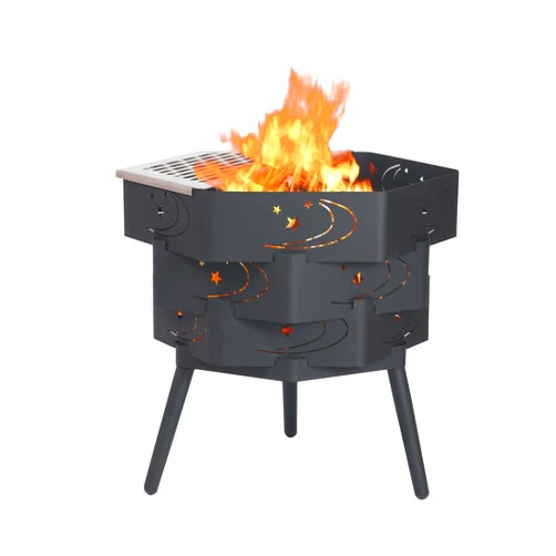 LEIFANTIYA 20x20x19 inch Portable Fire Pit, Wood Burning Stove with Carrying Bag, Campfire Fireplaces for Outside, 3-Tier Bonfire Fire Pit, Perfect for Camping Picnic, Outdoor Patio Garden Heating