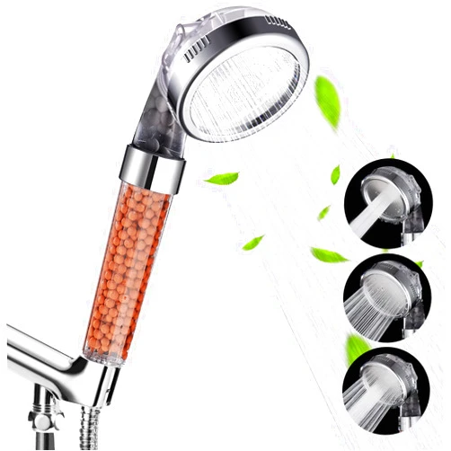 Cobbe Shower Head Set with Hose and Bracket, Filter Filtration 3 Settings High Pressure Water Saving Spray Handheld Showerheads for Dry Skin & Hair