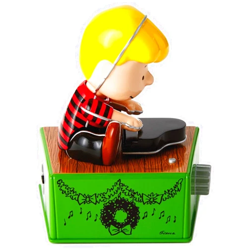 Hallmark Peanuts Schroeder Christmas Dance Party Figurine With Music and Motion Figurines
