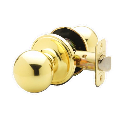 Copper Creek BK2020PB Ball Door Knob, Passage Function, 1 Pack, in Polished Brass