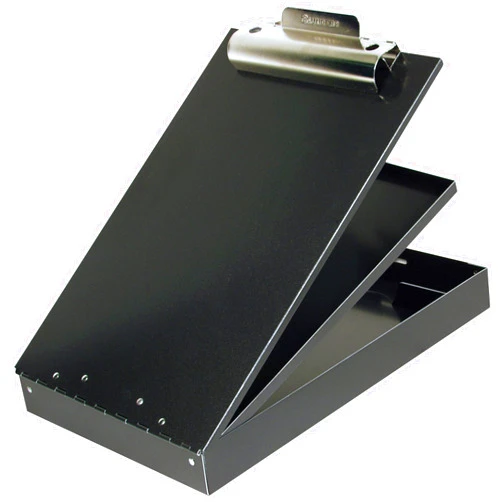 Saunders Metal Clipboard with Storage, Legal Size Heavy Duty Contractor Grade Clipboard, Recycled Aluminum Dual Storage Form Holder with High Capacity Clip, Assembled in USA, Black Cruiser-Mate