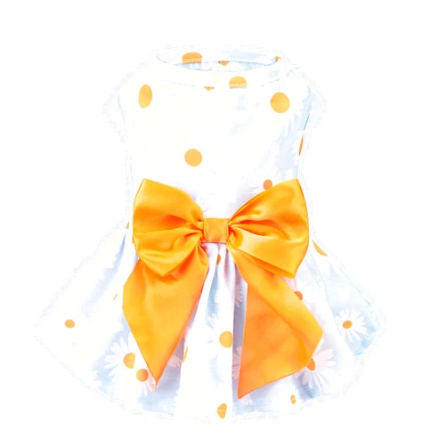 PUPTECK Floral Dog Dress for Spring Outfit Puppy Cute Small Dogs Clothes,Daisy,XS