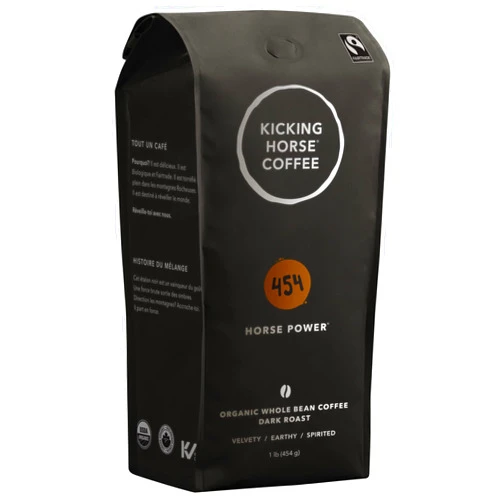 Kicking Horse Whole Bean Coffee, 454 Horse Power Dark Roast, 1 Pound
