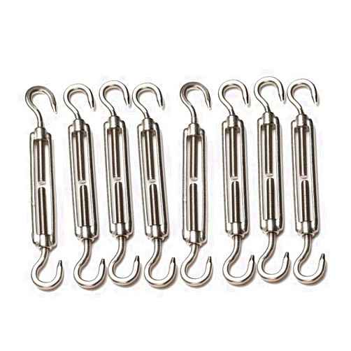 URBEST CZXJKKL M4 Stainless Steel 304 Hook & Hook Turnbuckle Wire Rope Tension Pack of 8
