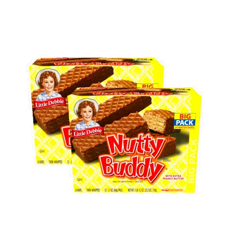 Amembiana Little Debbie Snacks Nutty Buddy Big Pack, (Pack of 2)