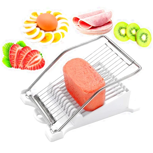 Yingruier Luncheon Meat Slicer,Stainless Steel Wire Egg Slicer, Cutter for Fruit,Onions, Strawberry Avocado Mango Tomato Banana Tofu