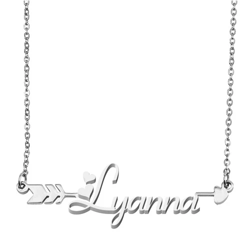 Aoloshow Customized Custom Name Necklace Personalized Custom Made Any Name Necklace Initial Monogrammed Gift for Womens Girls