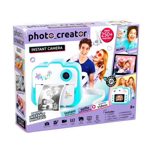 Canal Toys Photo Creator Instant Print Camera – Photo, Selfie and Video – Thermal Paper for 250 Photos – LCD Screen. 8+, Blue