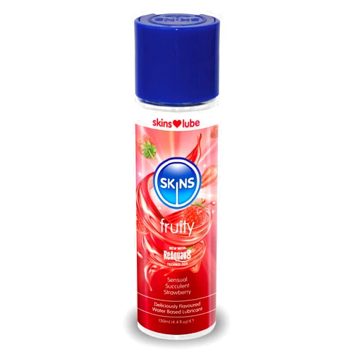 Skins Creative Conceptions Skins Strawberry Flavored Lube Gel - Flavored Adult Lube for Oral