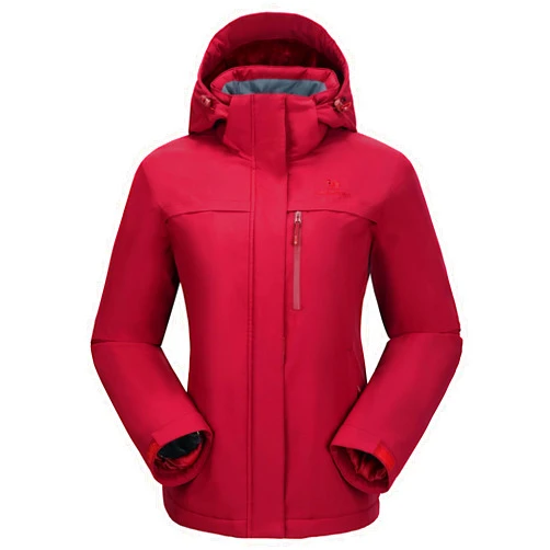 CAMEL CROWN Women's Ski Jacket Waterproof Winter Mountain Coat Warm Fleece Windbreaker Hooded Raincoat Snowboarding Jackets