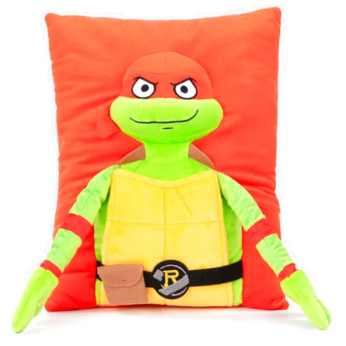 Jay Franco Nickelodeon Teenage Mutant Ninja Turtles Raphael 3D Snuggle Pillow - Super Soft Plush Pillow - Measures 13 Inches