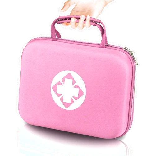 Monoki 300PCS Home First Aid Kit for Hiking Car Home Emergency Kit First Aid Bag Multiple Purpose Outdoor Backpacking Gear for Disaster Preparedness Pink