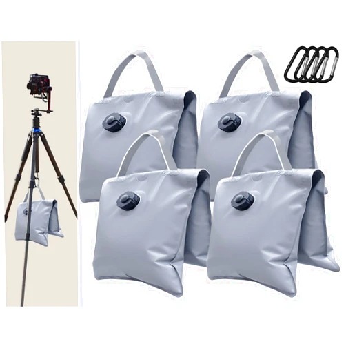 Eurmax USA Saddle Design Water Weight Bag Heavy Duty Water Saddlebag Portable Water Bags Outdoor Weights Photo Video Studio Stand 4-Pack（Grey）