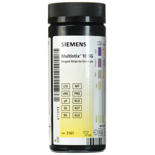 Siemens Healthcare Diagnostics 2161 MultiStix 10 SG Reagent Strips, CLIA Waived (Pack of 100)