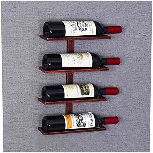 FGFTHJBJNBDKFVFNVJNFBNVJG Organize Kitchen Wall Mounted Wine Rack Metal Wine Bottles Display Holder Wine Shelf for Bar/Kitchen/Cabinet Decor Liuyu. (Size : 2 Bottle)