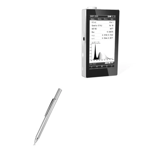 BoxWave Stylus Pen Compatible with Hopoocolor Spectrometer OHSP350 - FineTouch Capacitive Stylus, Super Precise Stylus Pen - Metallic Silver