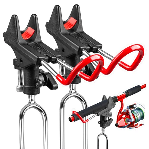 ReeMoo 2Pack Fishing Rod Holders for Bank Fishing, Fishing Pole Holders for Ground, 360 Degree Adjustable Universal Fishing Pole Stand Equipment, Relax Your Hands