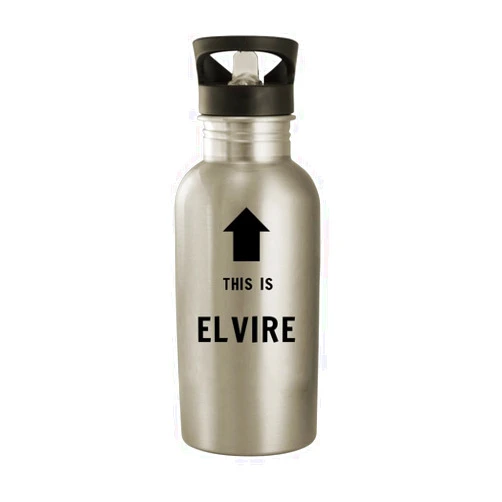 Molandra Products This Is Elvire - 20oz Stainless Steel Water Bottle, Silver