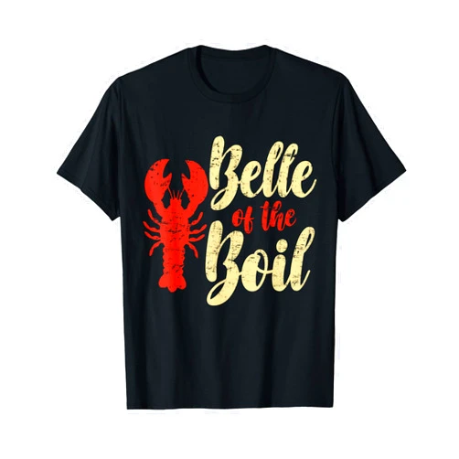 Funny Crawfish Festival Co. Belle Of The Boil Crawfish Boil Cajun Seafood Mardi Gras T-Shirt