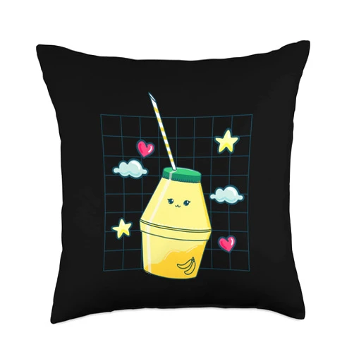 Enjoying The Tradition Or Culture Of Korea Drink Delicious Banana Milk Culture Fandom Korean Throw Pillow