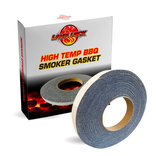 LavaLock 12 GREY High Performance BBQ Gaskets Smoker Seals - Self Stick 1/2 x 1/8 x 15 ft long Hi -Temp