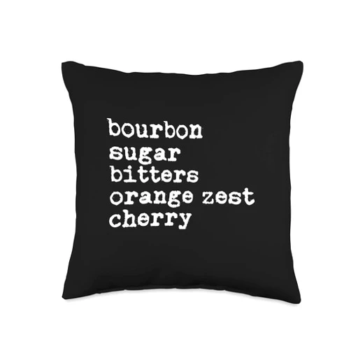 Vintage bartending gifts for old fashioned lovers Call Me Old Fashioned Vintage Whiskey Classic Cocktail Gifts Throw Pillow, 16x16, Multicolor