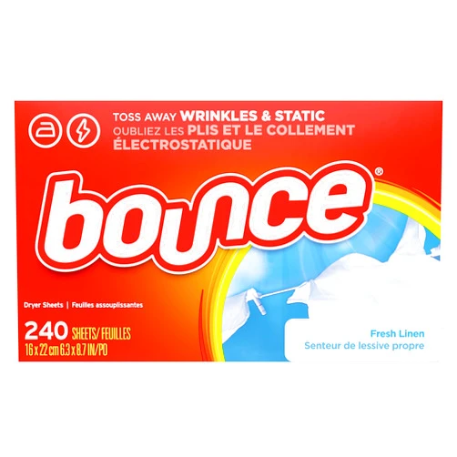 Bounce Dryer Sheets Laundry Fabric Softener, Fresh Linen Scent, 240 Count