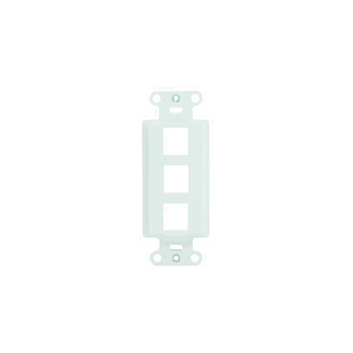 On-Q WP3413WH10 High Impact Flame Retardant Plastic 3-Port Decorator Outlet Strap, White, 10 Count