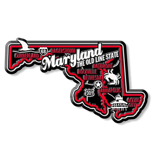 Classic Magnets Maryland Premium State Magnet by Classic Magnets, 3.7