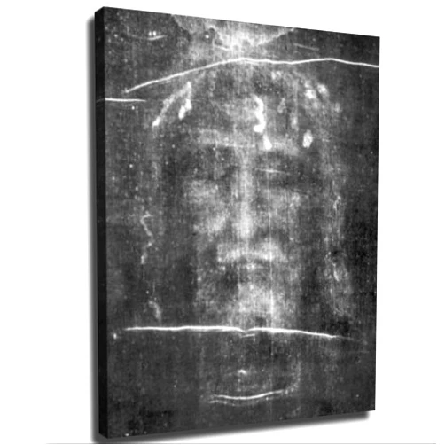 DouKi Holy Turin Shroud of Christ Jesus Vintage Canvas Poster Modern Aesthetic Picture Wall Art Home Office Decoration Painting Holiday Gift (Unframed,12×16inch)