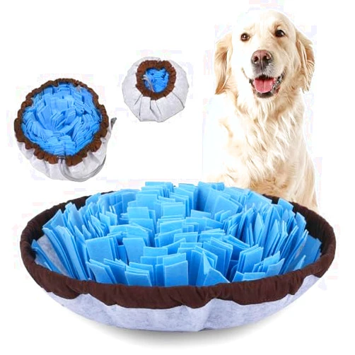 PET ARENA Snuffle Mat for Dogs - Adjustable Interactive Puzzle Toy for Large & Small Breed Slow Feeder for Mental Stimulation & Stress Relief Encourages Natural Foraging Ideal for Indoor & Outdoor Use