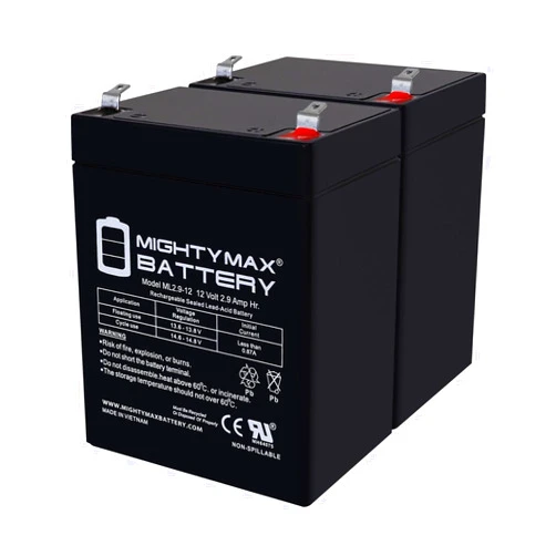 Mighty Max Battery 12V 2.9AH F1 SLA Replacement Battery Compatible with OzCharge OCB-2.9-12 - 2 Pack
