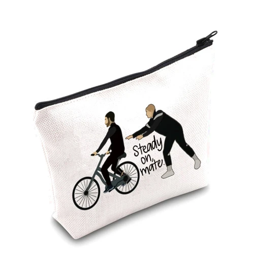 WCGXKO TV Show Inspired Steady On Mate Roy Kent Jamie Tartt Canvas Makeup Bag for Fans (Steady on)