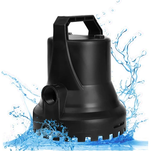 Dreamsani 2200GPH 1/4 HP Submersible Water Pump, 14.8FT Lift Height, Ultra-low Water Level Drainage, Automatic Start-stop Swimming Pool Cover Pump for Waterfall, Fish Tank, Pond, Aquarium